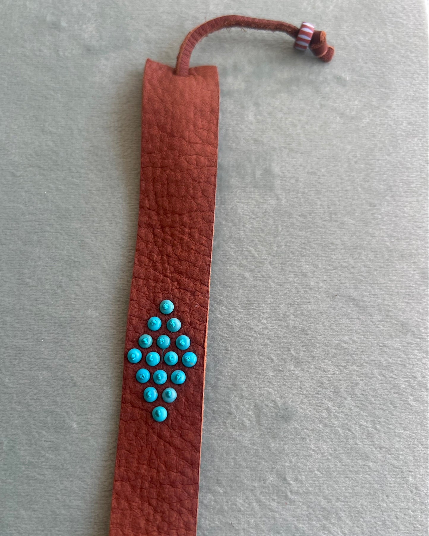 Turquoise Brown Leather Bracelet