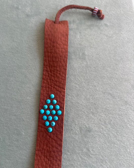 Turquoise Brown Leather Bracelet