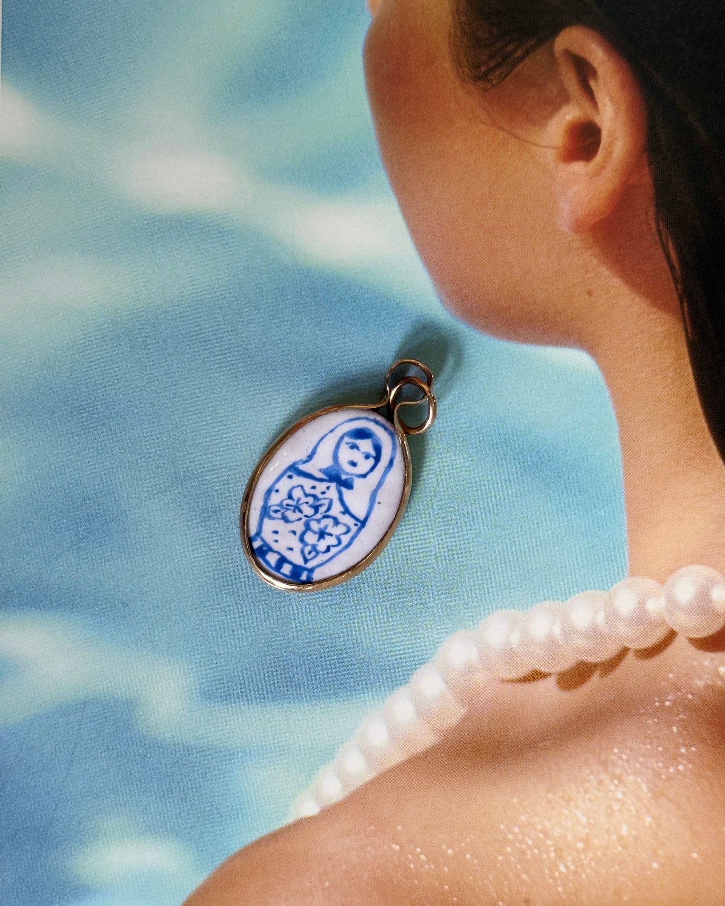 Enamel Pendants - Blue China Edition