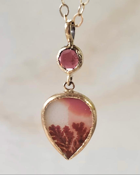 Red Dendritic Necklace