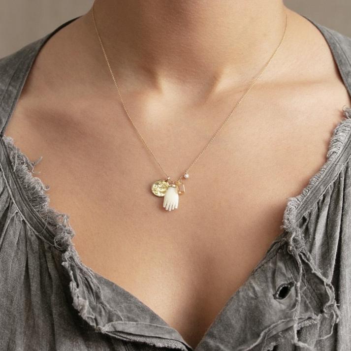 Ivory Hand Charms Necklace