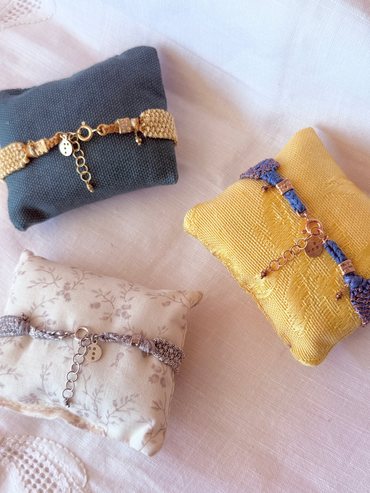 Textured Woven Wide Bracelet - Violet