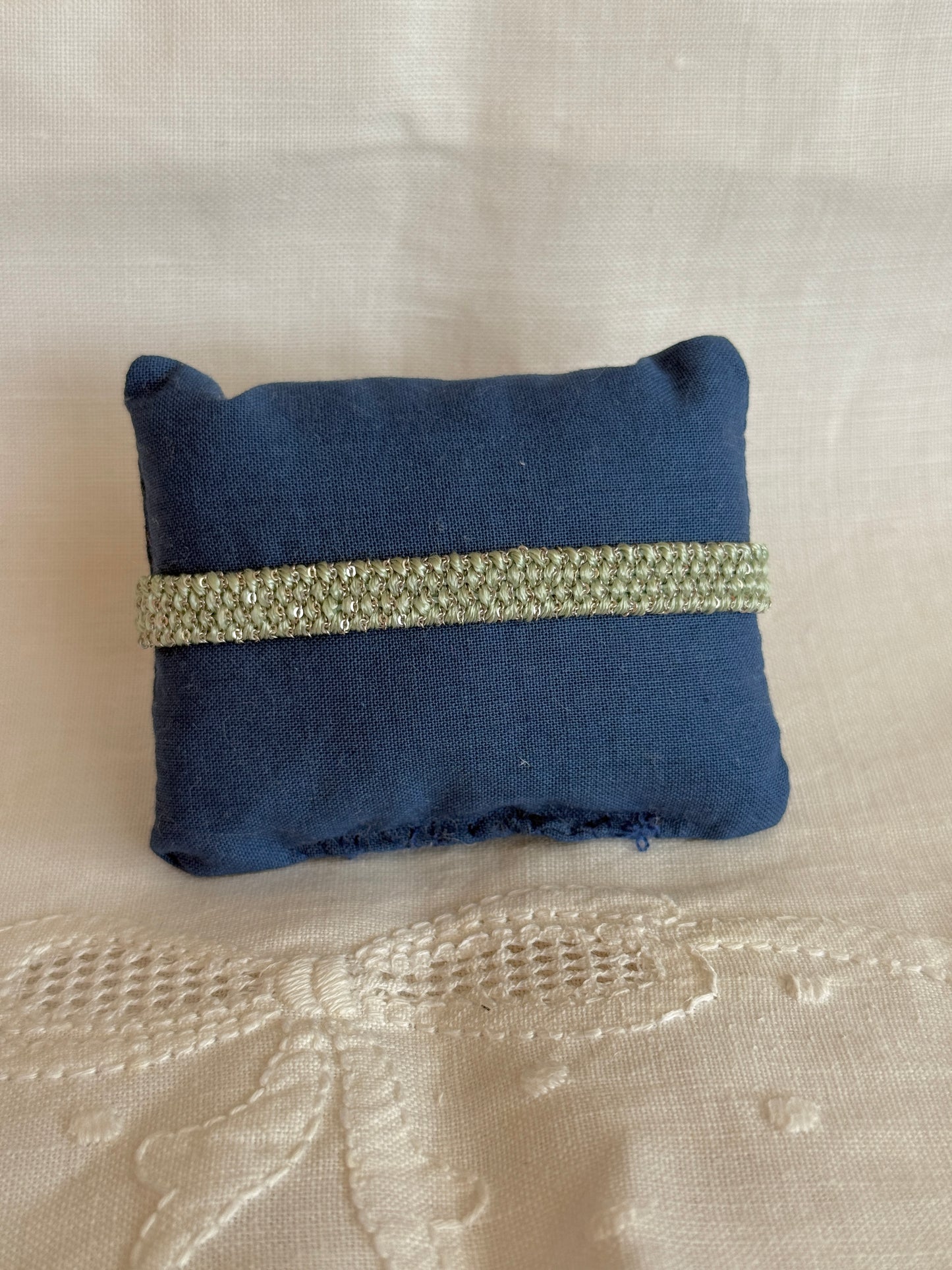 Textured Woven Bracelet - Mint