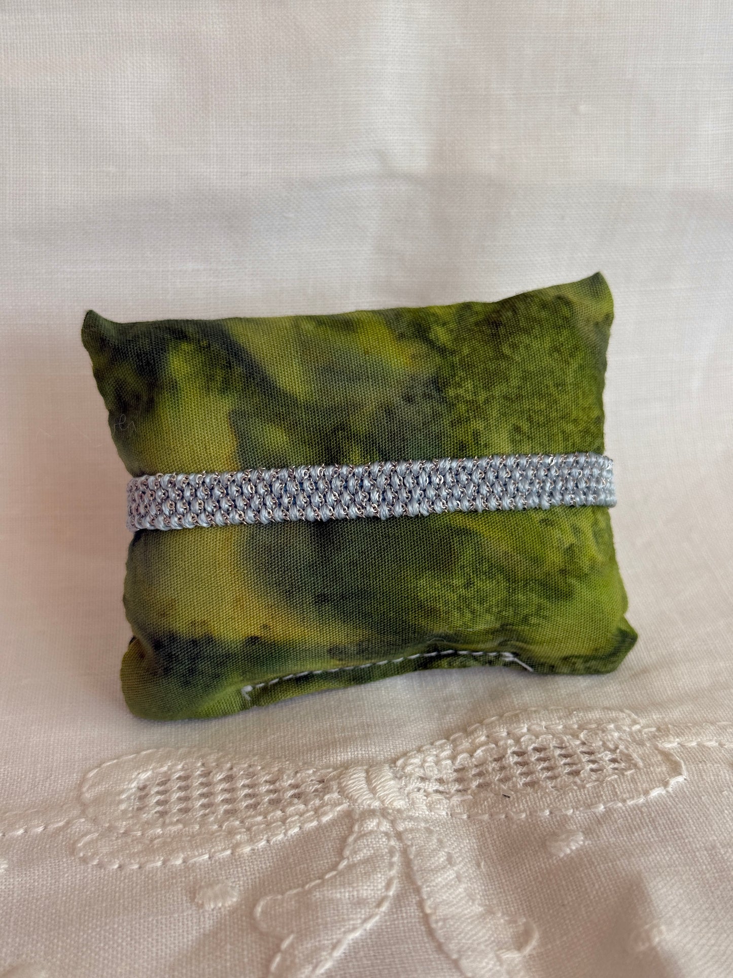 Textured Woven Bracelet - Mist Blue