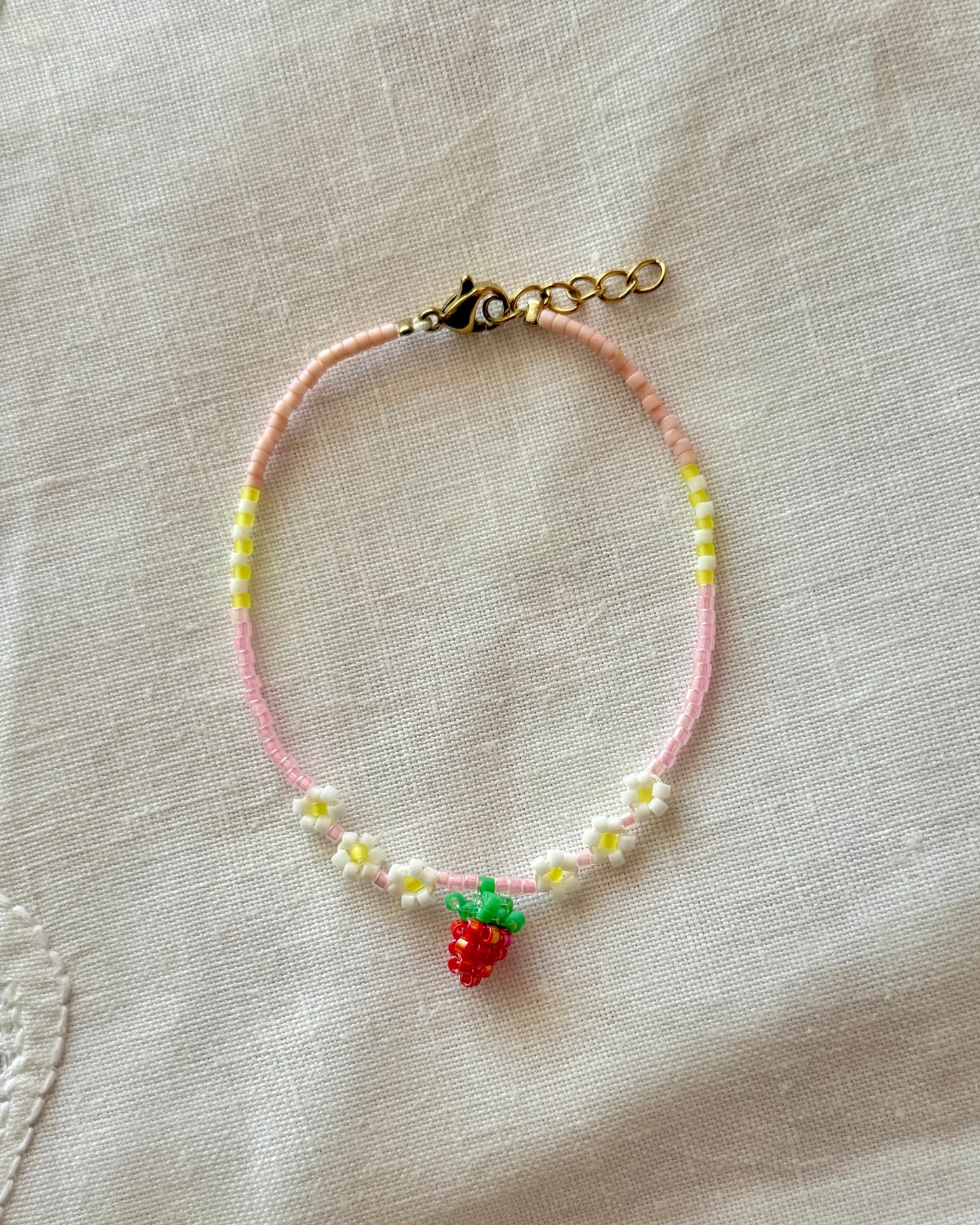 Strawberry Flower Bracelet