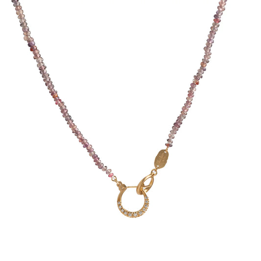 Mauve Sapphire Hung Necklace