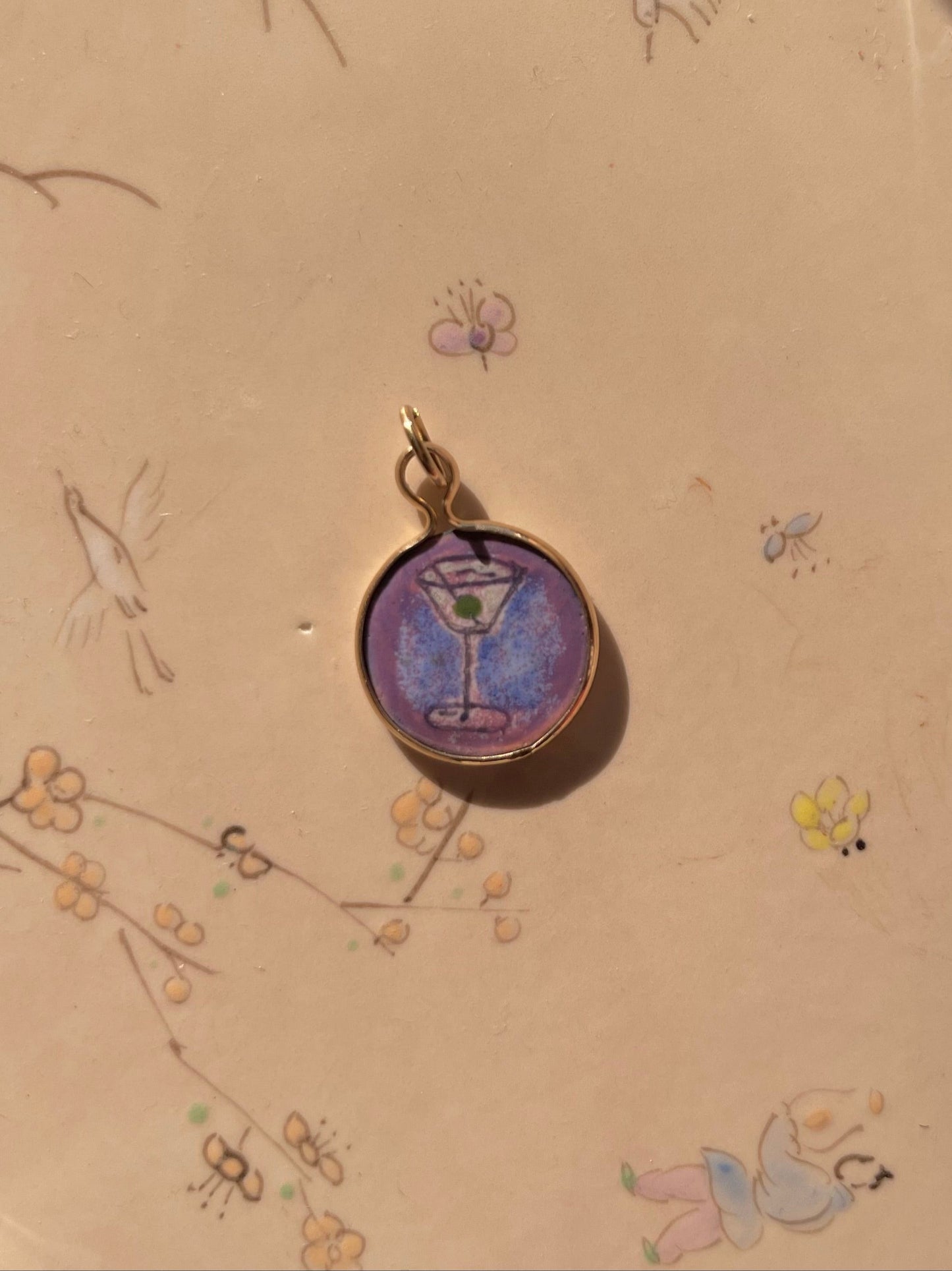 Martini Enamel Pendant