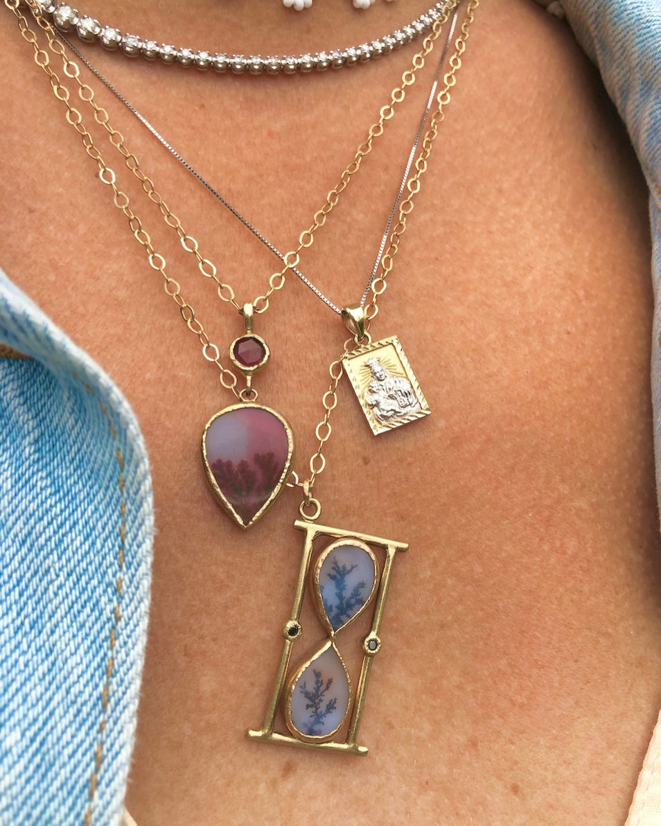 Hourglass Dendritic Necklace