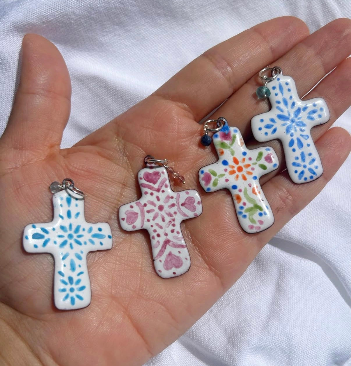Enamel Cross Pendants
