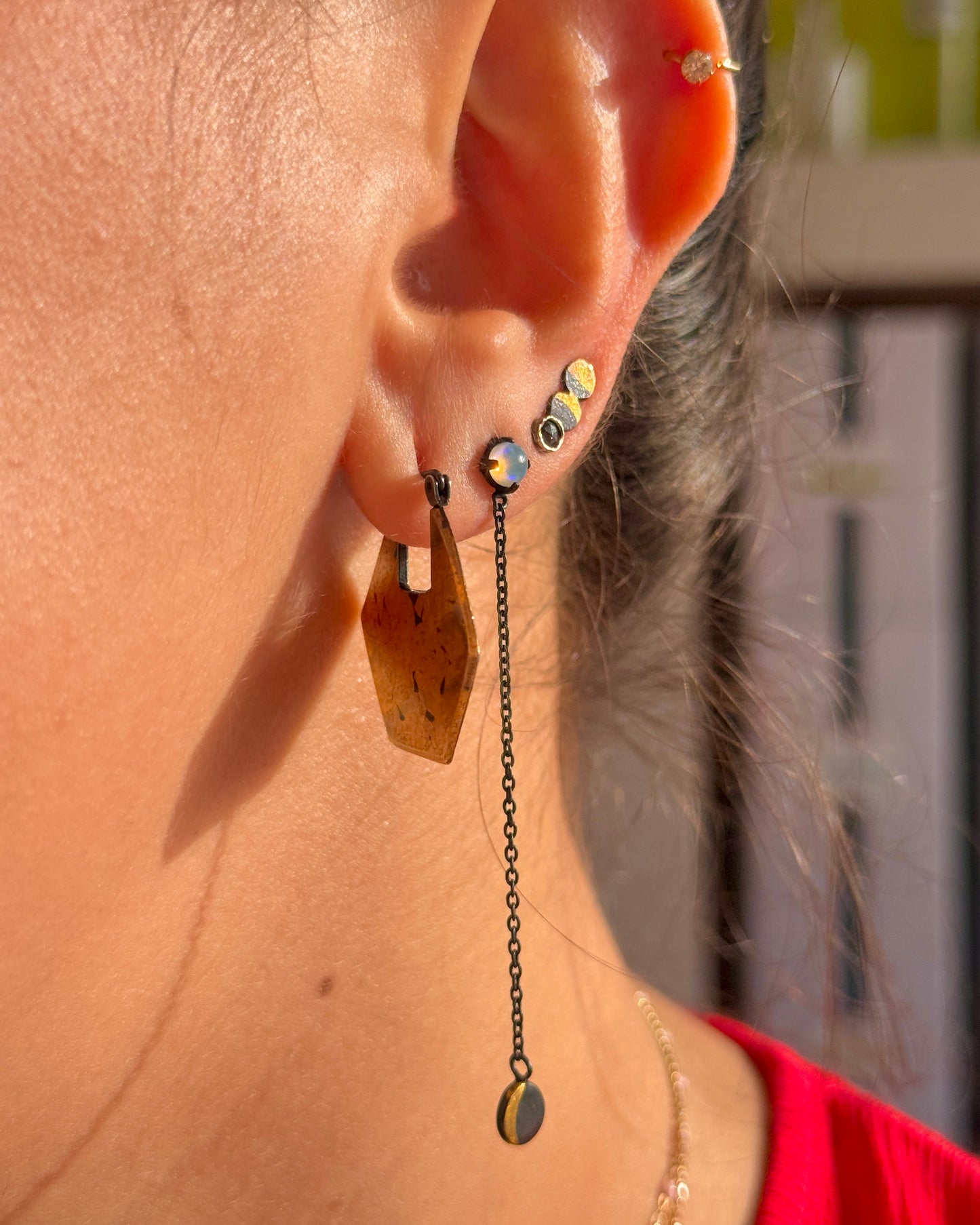 Lunar Phase Ear Climber