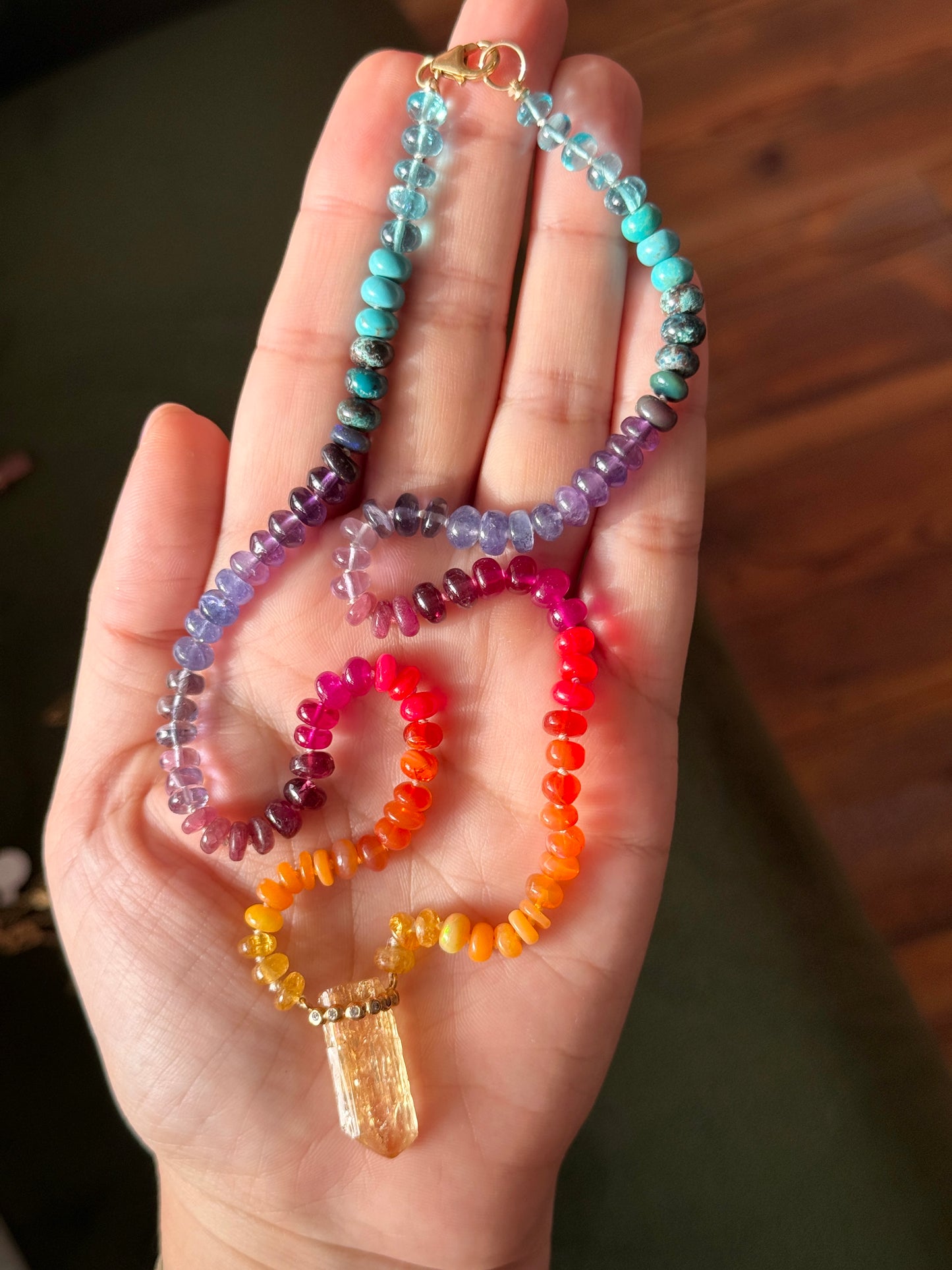 Jill H. X Encircled Rainbow Imperial Topaz Necklace