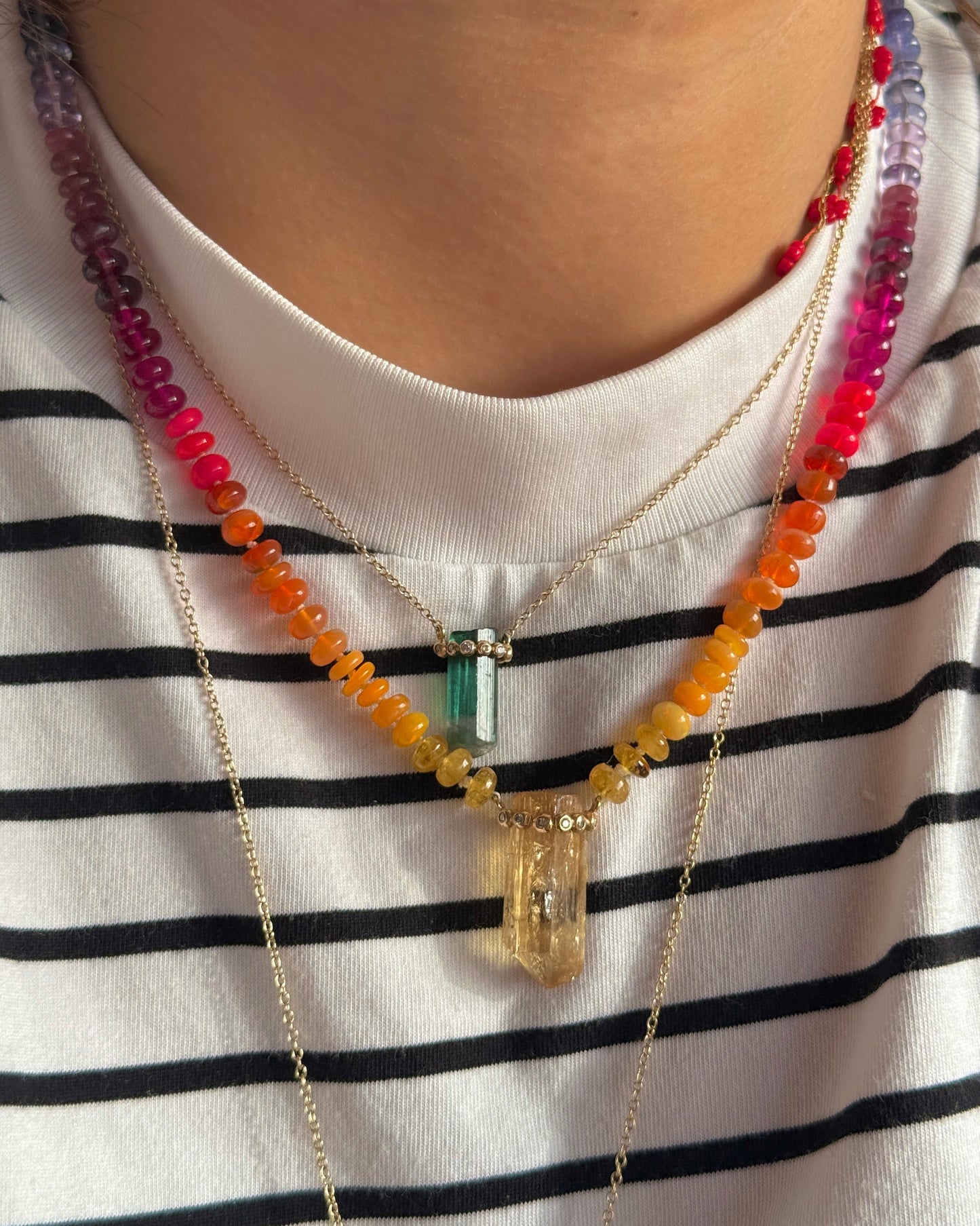 Jill H. X Encircled Rainbow Imperial Topaz Necklace