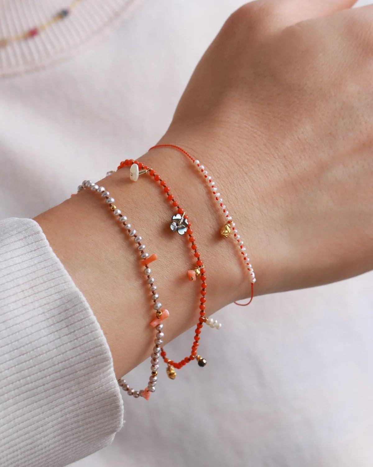 Blossom Charm Pearl Bracelet
