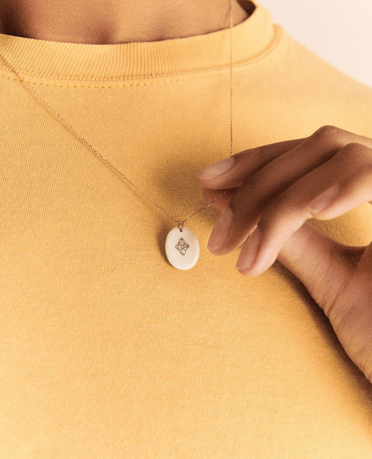 GINA White Resin Necklace