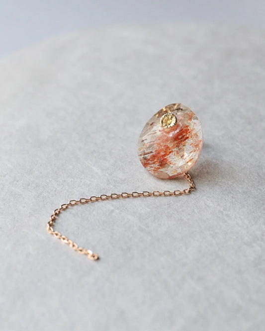 Sunstone Flat Earrings