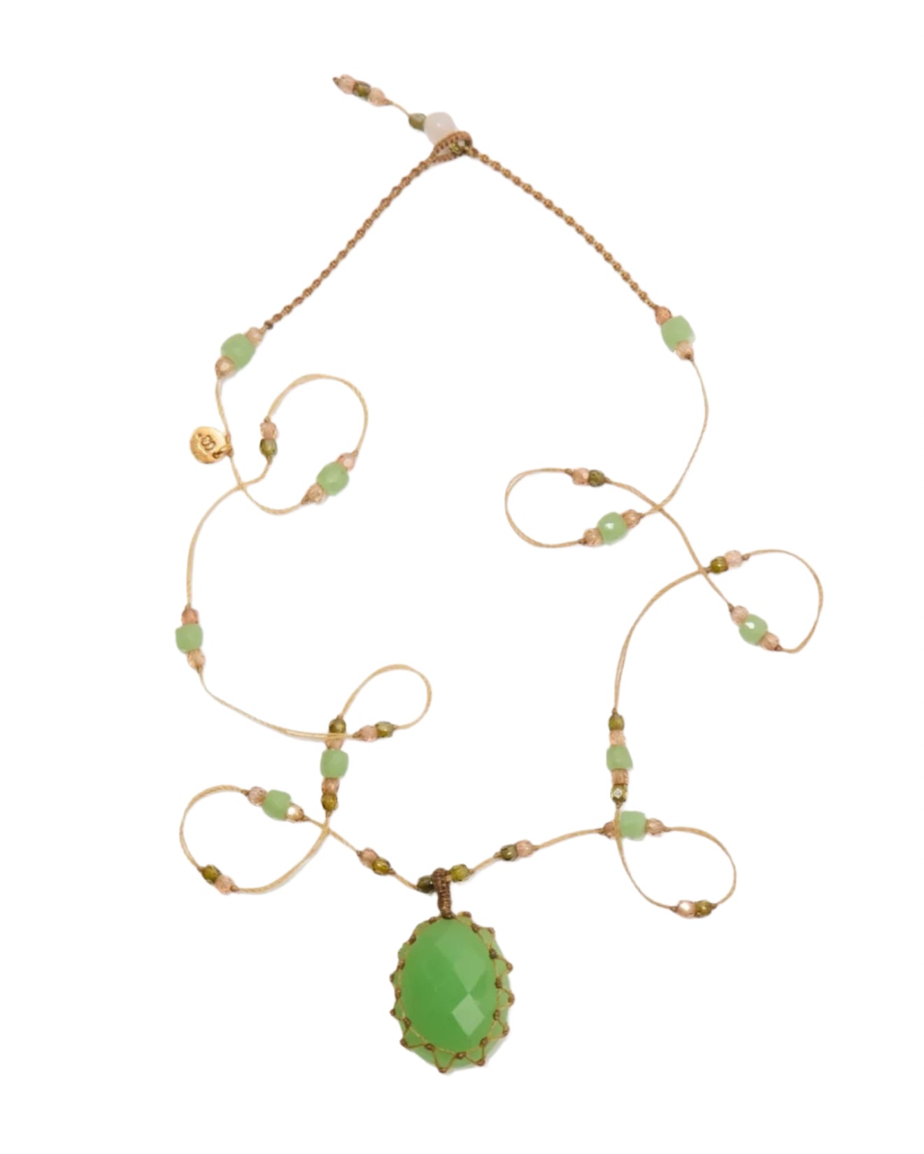 Long Tibetan Chrysoprase Pendant