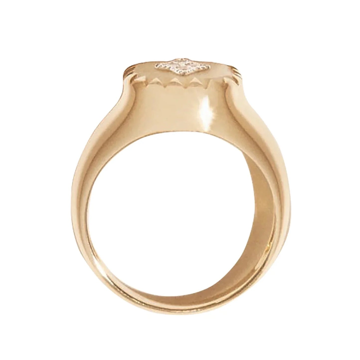 PIERRE White Resin Signet Ring