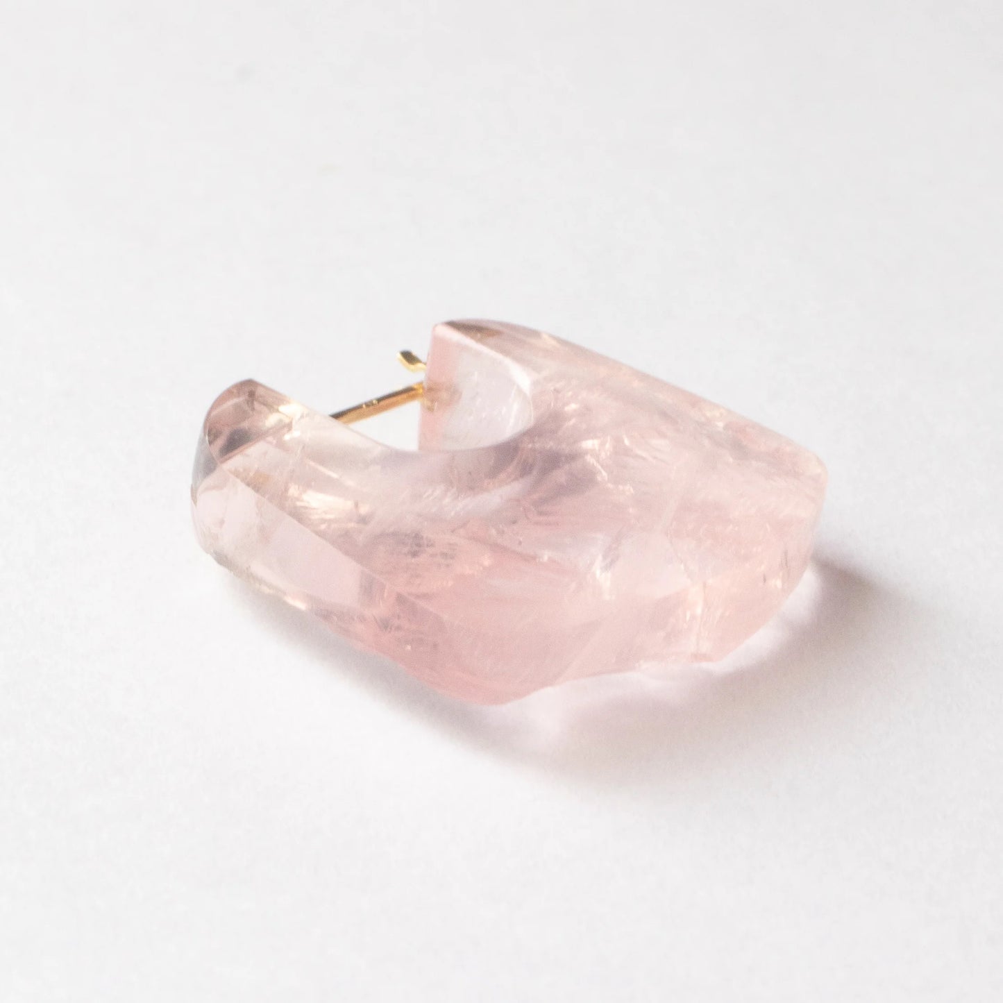 Pink Quartz Rock Earrings