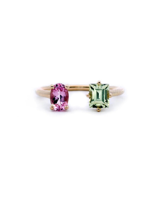 Tuesday Ring - Morganite & Chrysoberyl