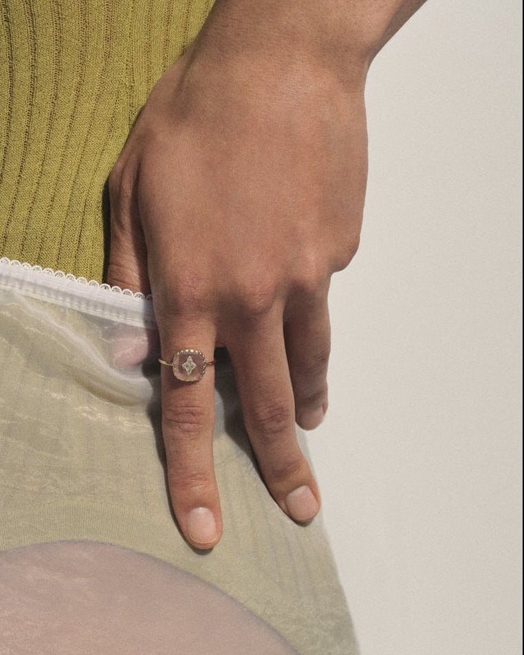 PIERROT Strawberry Quartz Ring