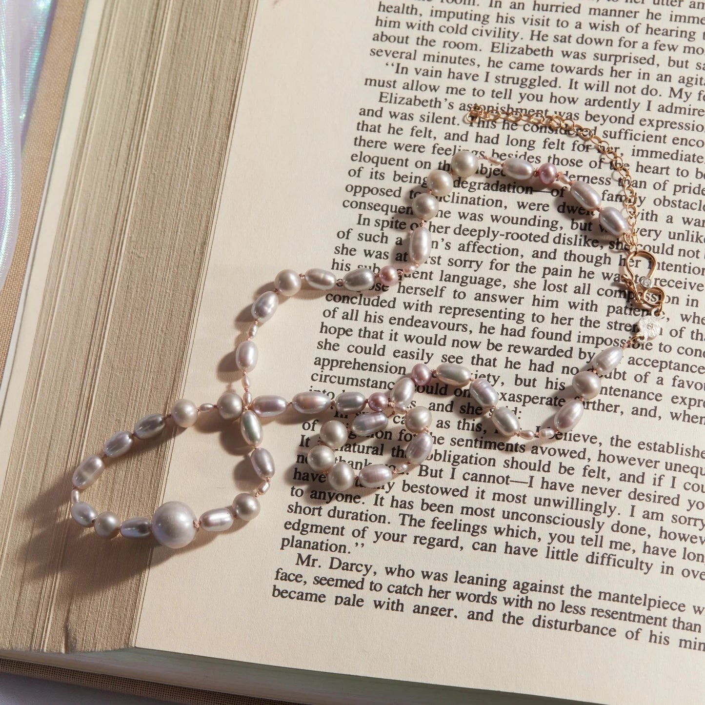 Earl Grey Pearl Strand Necklace