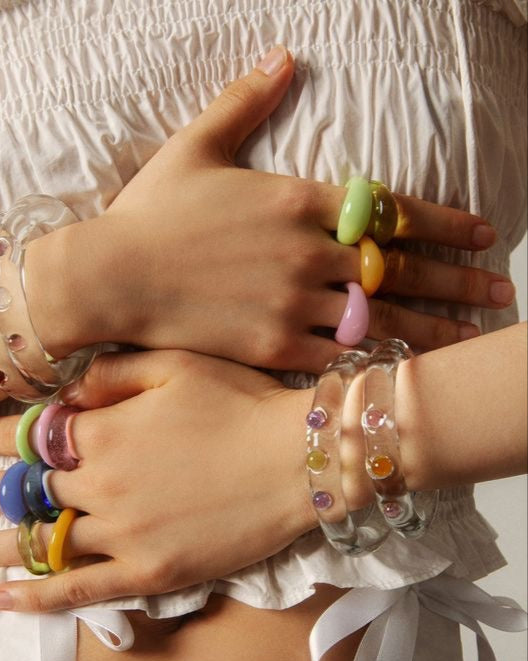 Pink Glass Ring