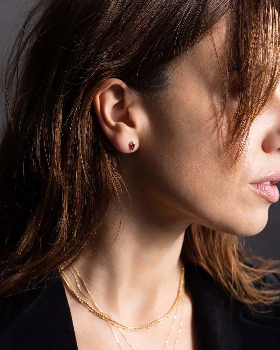 Kite Garnet Stud Earrings
