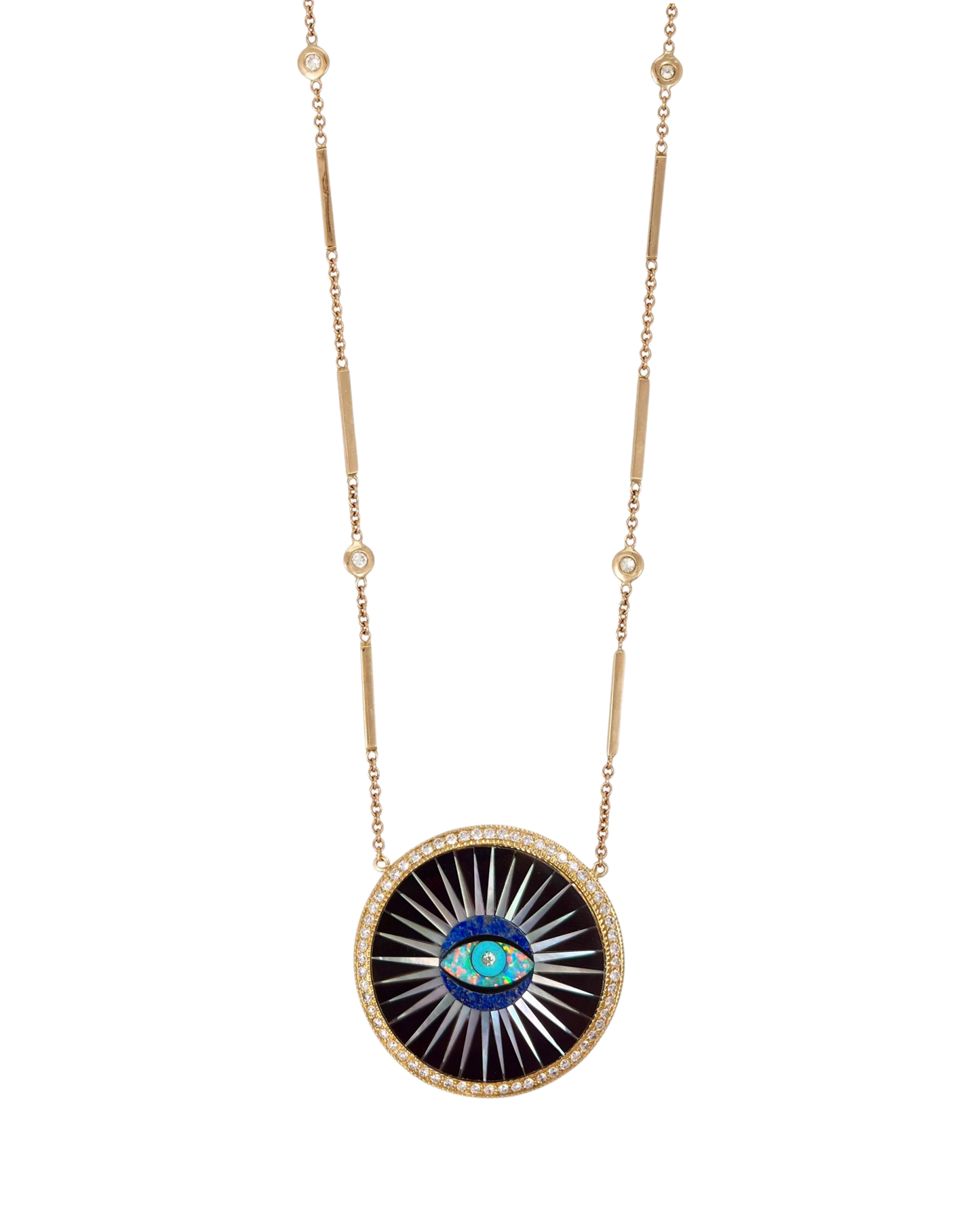 Protective Eye Inlay Pendant Necklace