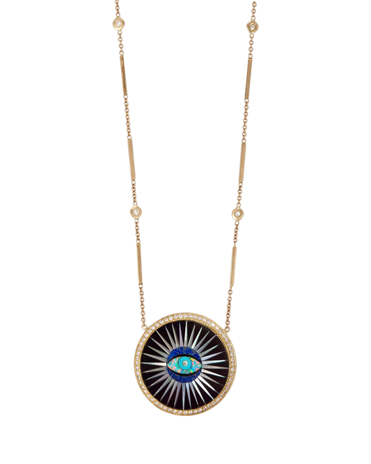 Protective Eye Inlay Pendant Necklace