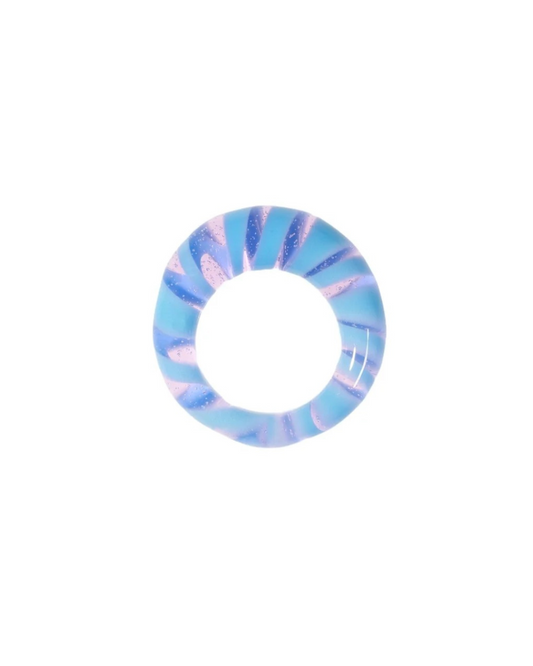 Spiral Glass Ring in Periwinkle