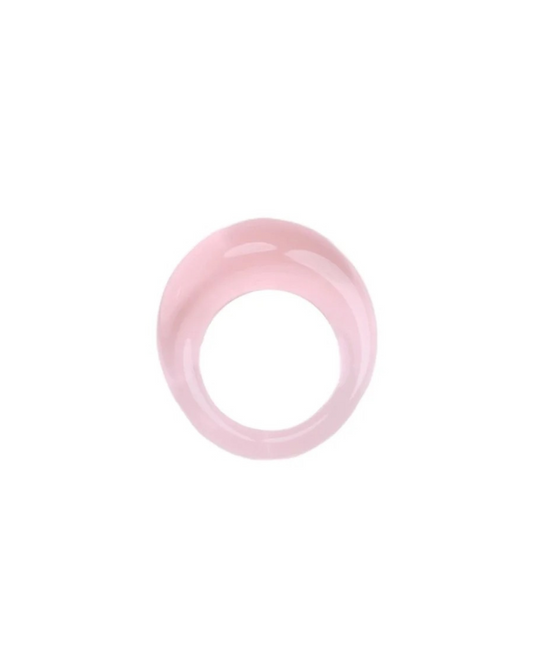 Jelly Pink Glass Ring