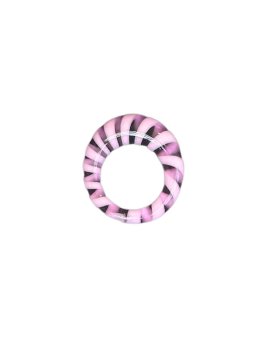 Pink Spiral Glass Ring