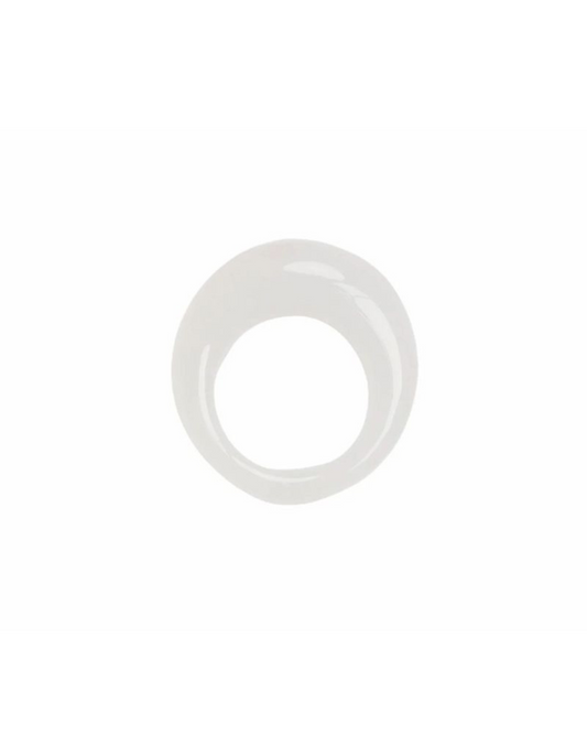 White Glass Ring