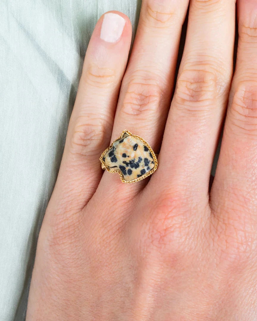 Jasper Leopard Ring