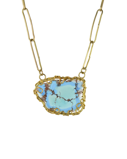 Lavender Turquoise Squiggle Necklace