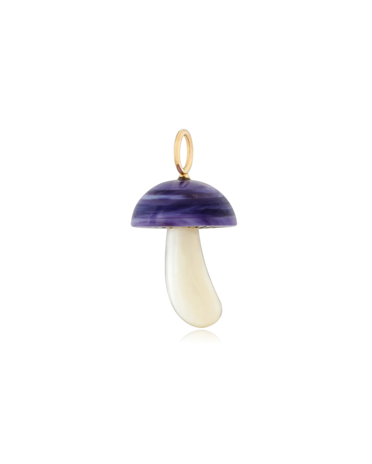 Purple Clam Magic Mushroom Charm