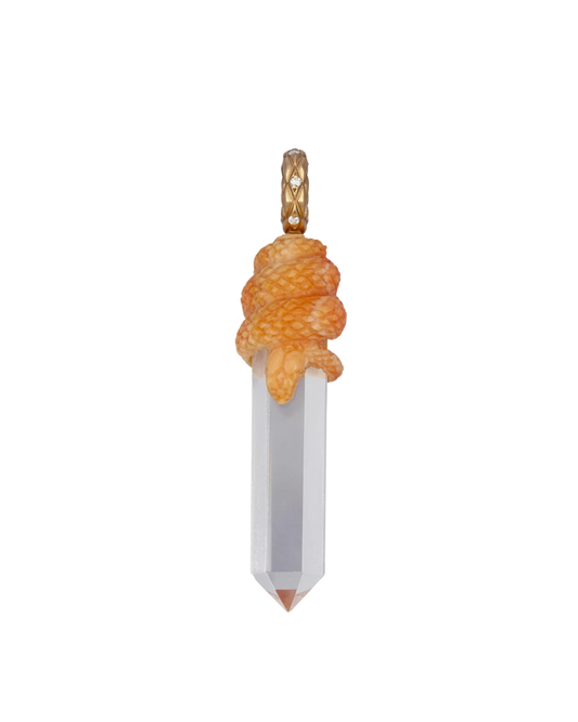 Rock Crystal With Serpent Charm