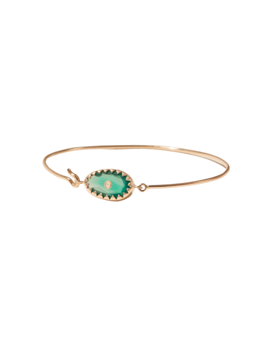 ORSO Green Onyx Bangle Bracelet