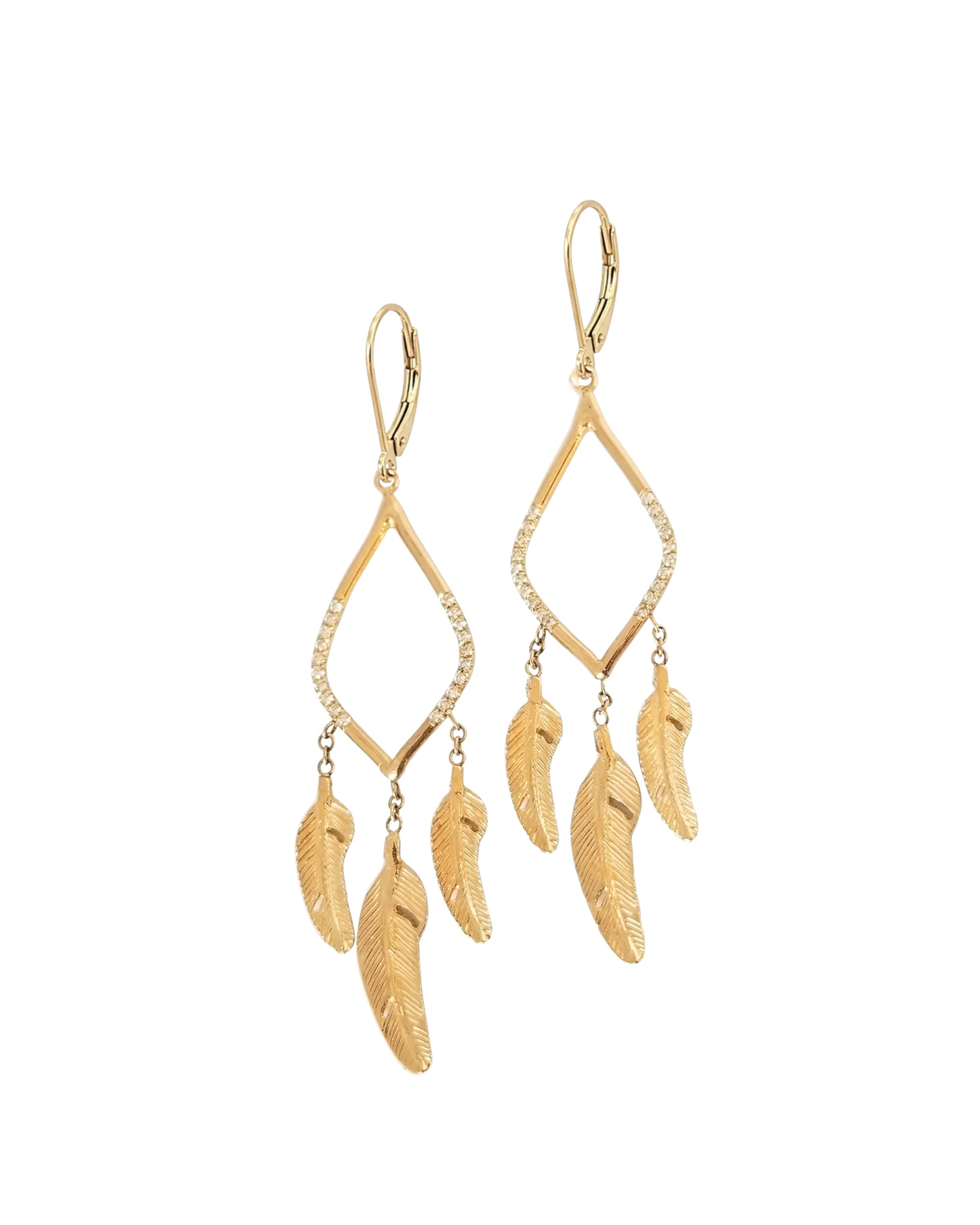 Feather Chandelier Earrings