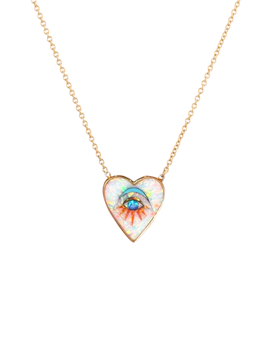 Evil Eye Opal Inlay Necklace