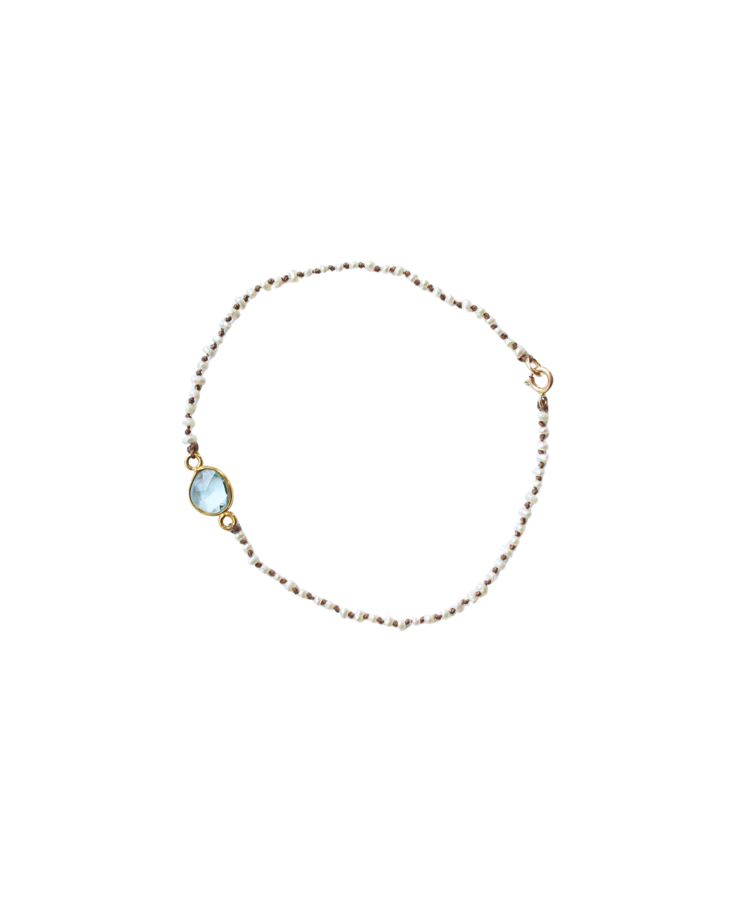 Blue Topaz and Pearl Bracelet