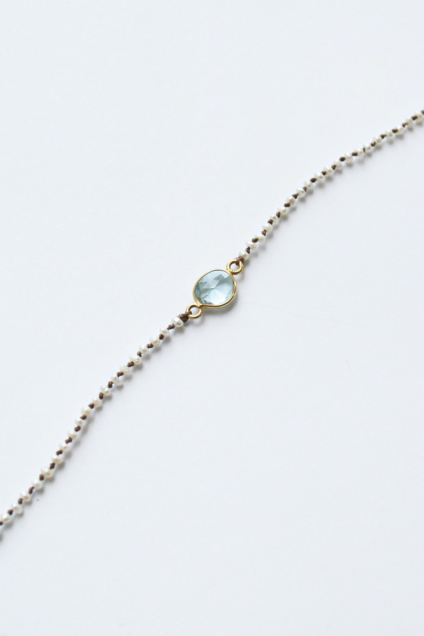 Blue Topaz and Pearl Bracelet