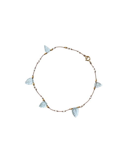 Aquamarine Leaf Bracelet