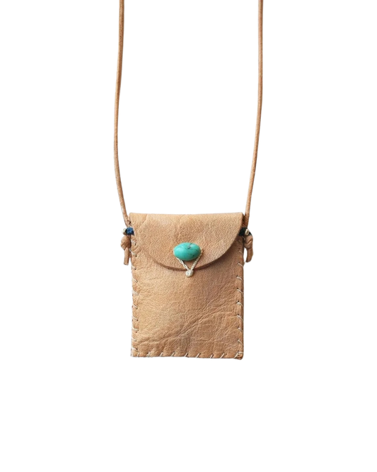 Leather Amulet Pouch Necklace
