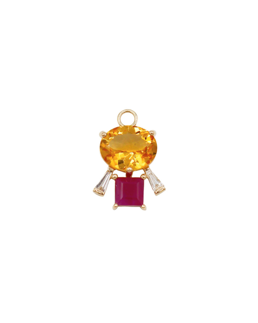 The Esmeralda Citrine and Ruby Charm