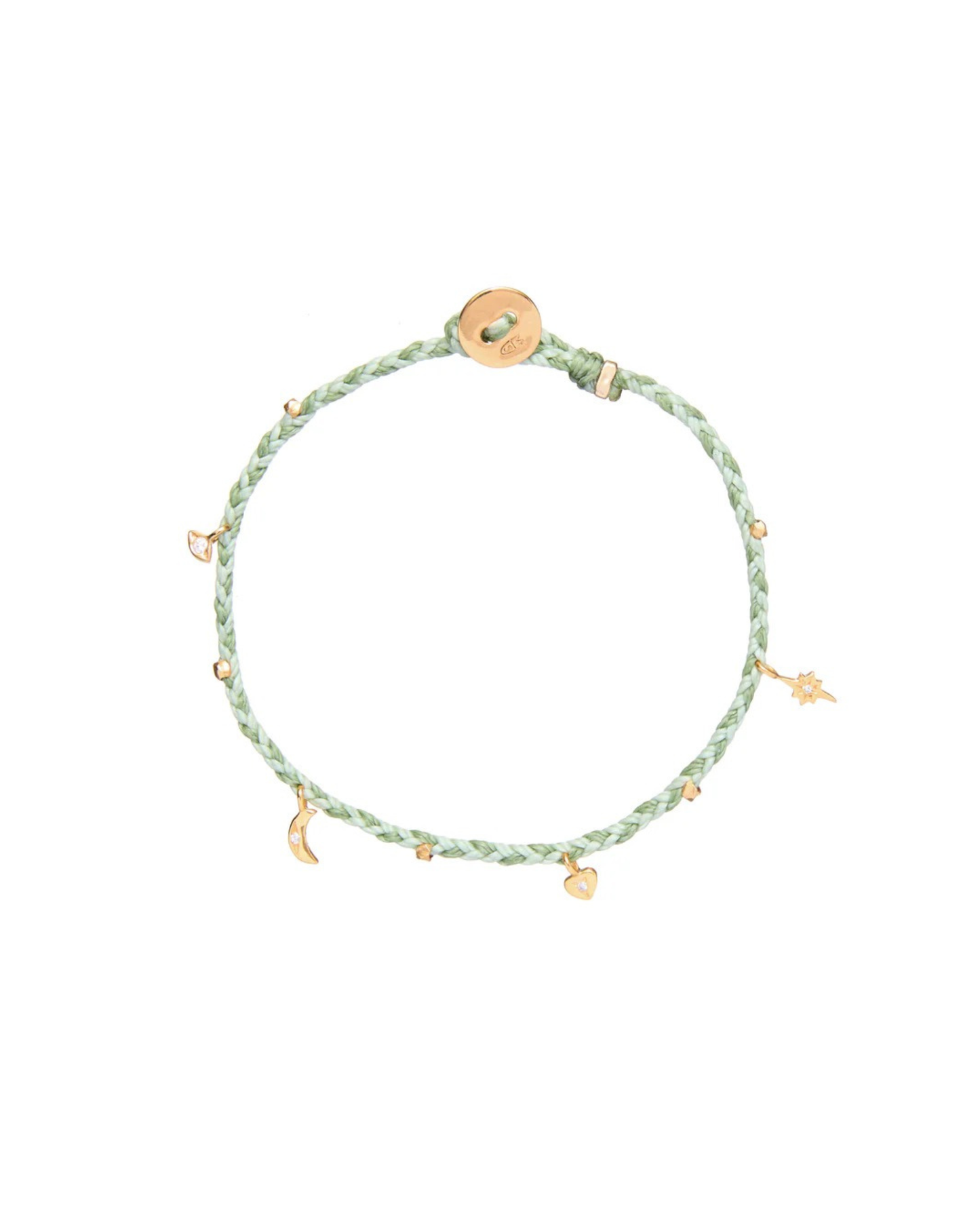 Celestial Charms Bracelet in Sage