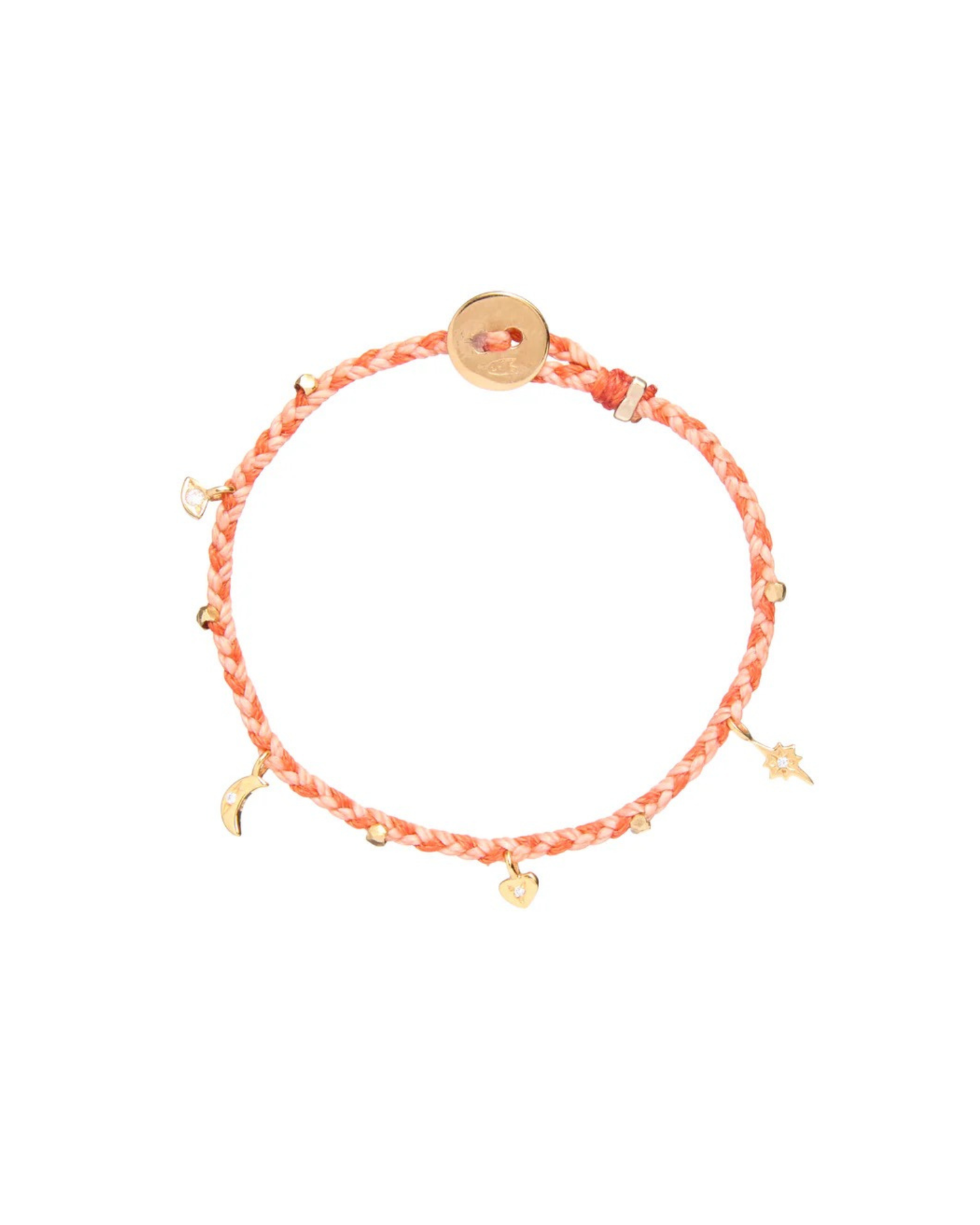 Celestial Charms Bracelet in Tangerine