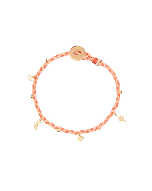 Celestial Charms Bracelet in Tangerine
