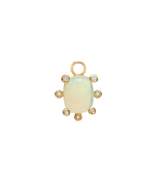 Genie Opal Earring Charm with Diamonds