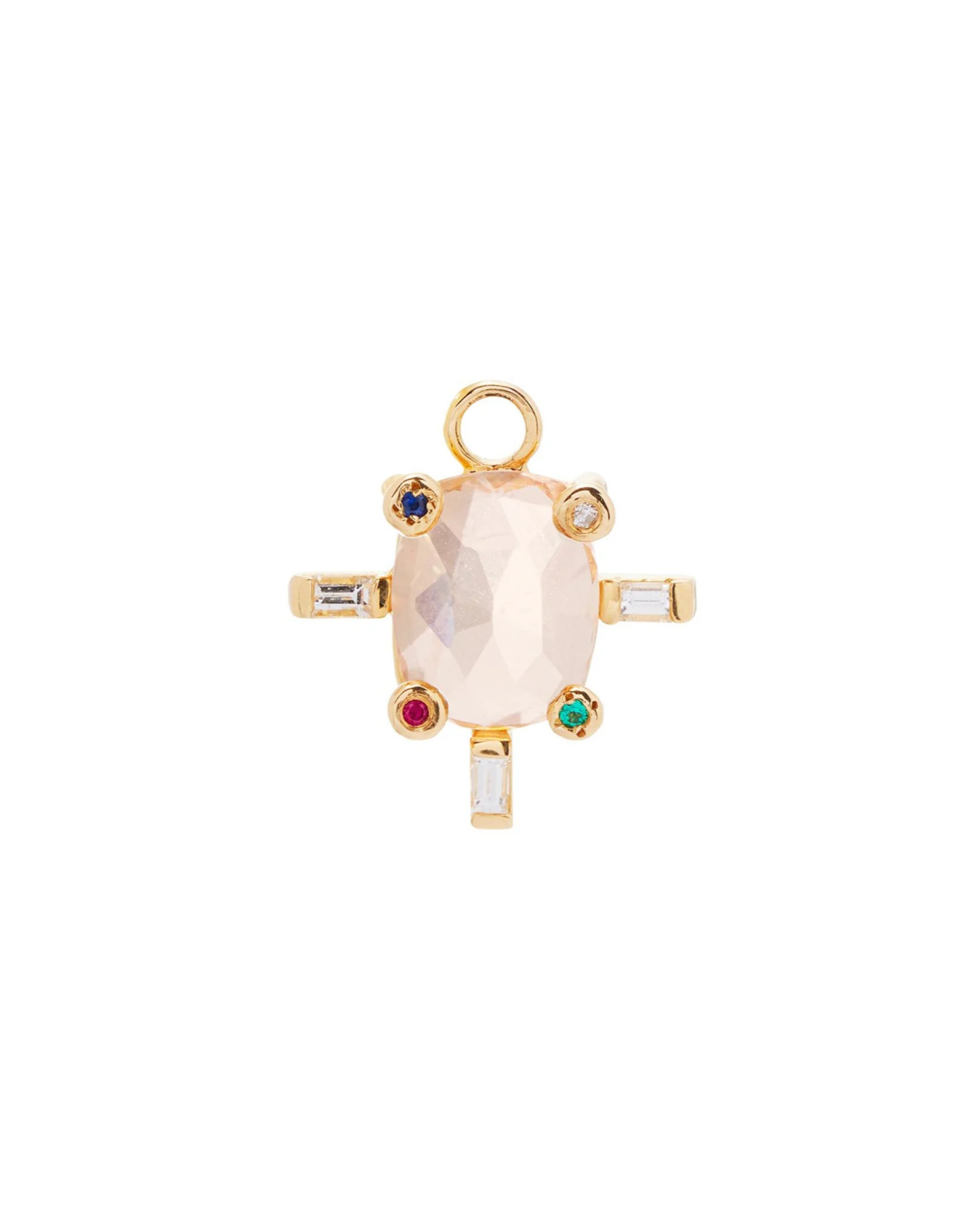 Juno Morganite Charm and Mixed Gemstones